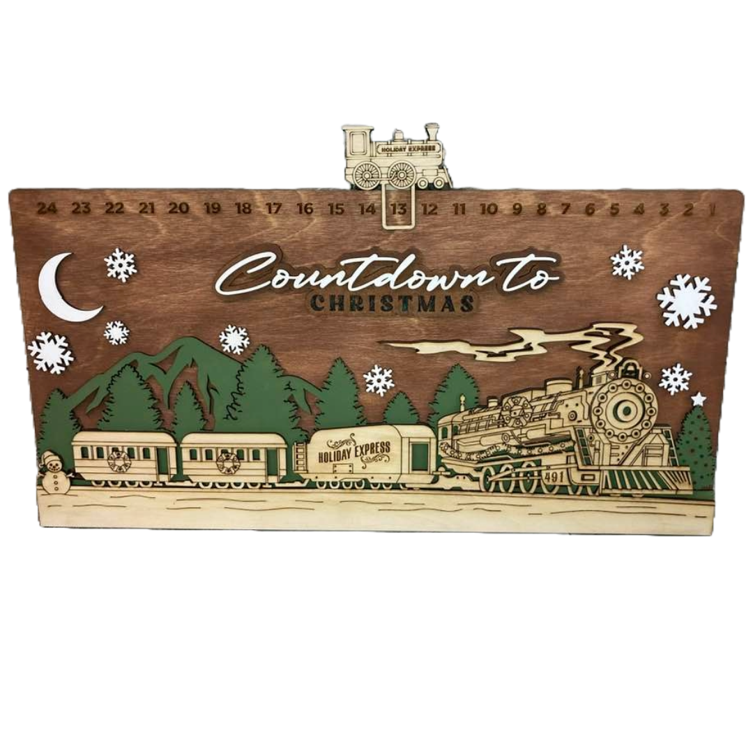Train Express Christmas Countdown – White Timber Designs